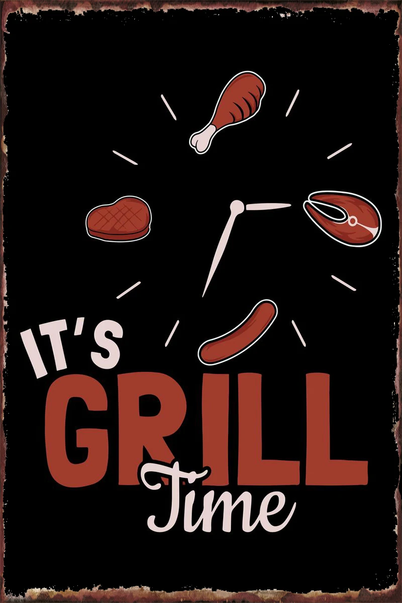 

Жестяная Табличка для гриля, барбекю, гриля, приготовления пищи, Ретро винтажный металлический знак, оловянные таблички, Настенный декор, ук...