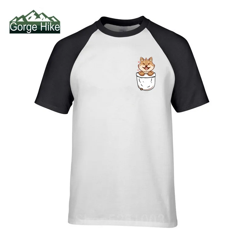 Hot Sale Fashion Funny Dogezilla Pocket design T-Shirt | DOGE Shiba Inu Dog Tees Men Cute Animal Pet Tshirt Harajuku Streetwear camisas