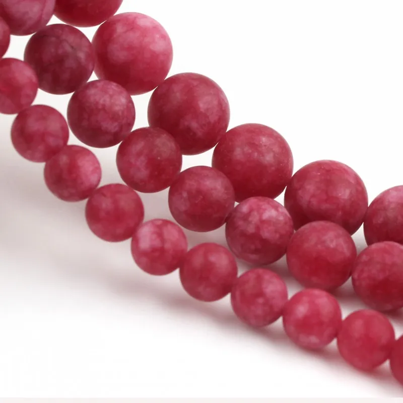 Матовый красный халцедон круглые свободные бусины стандартное Ожерелье браслет