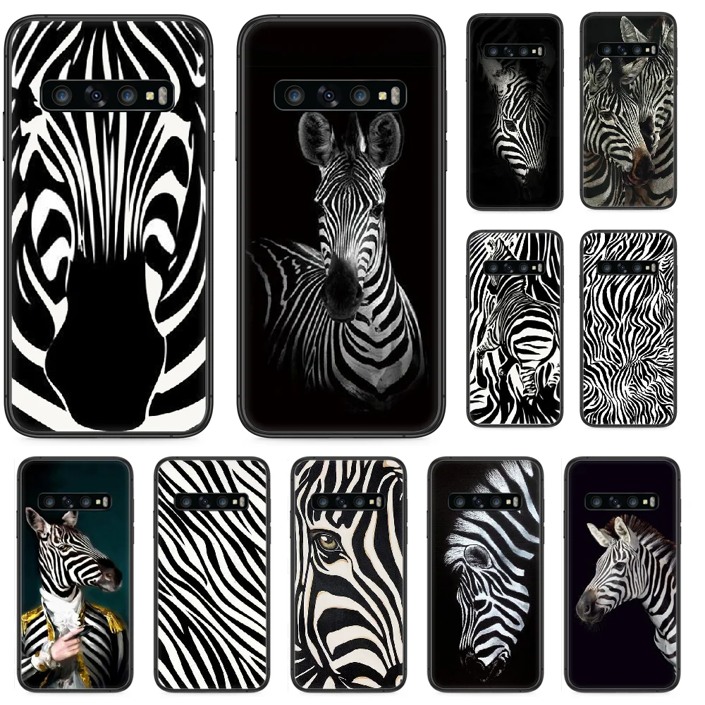 Черно-белый полосатый комплект с принтом Зебра Художественный Чехол для