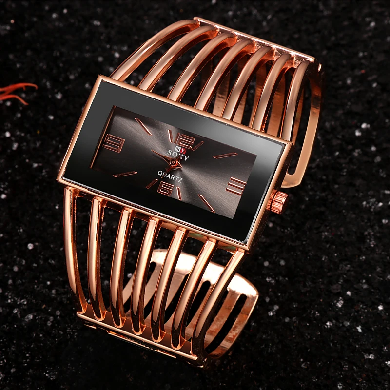 SOXY reloj mujer роскошный розовое золото женский ремешок для наручных часов кварцевые
