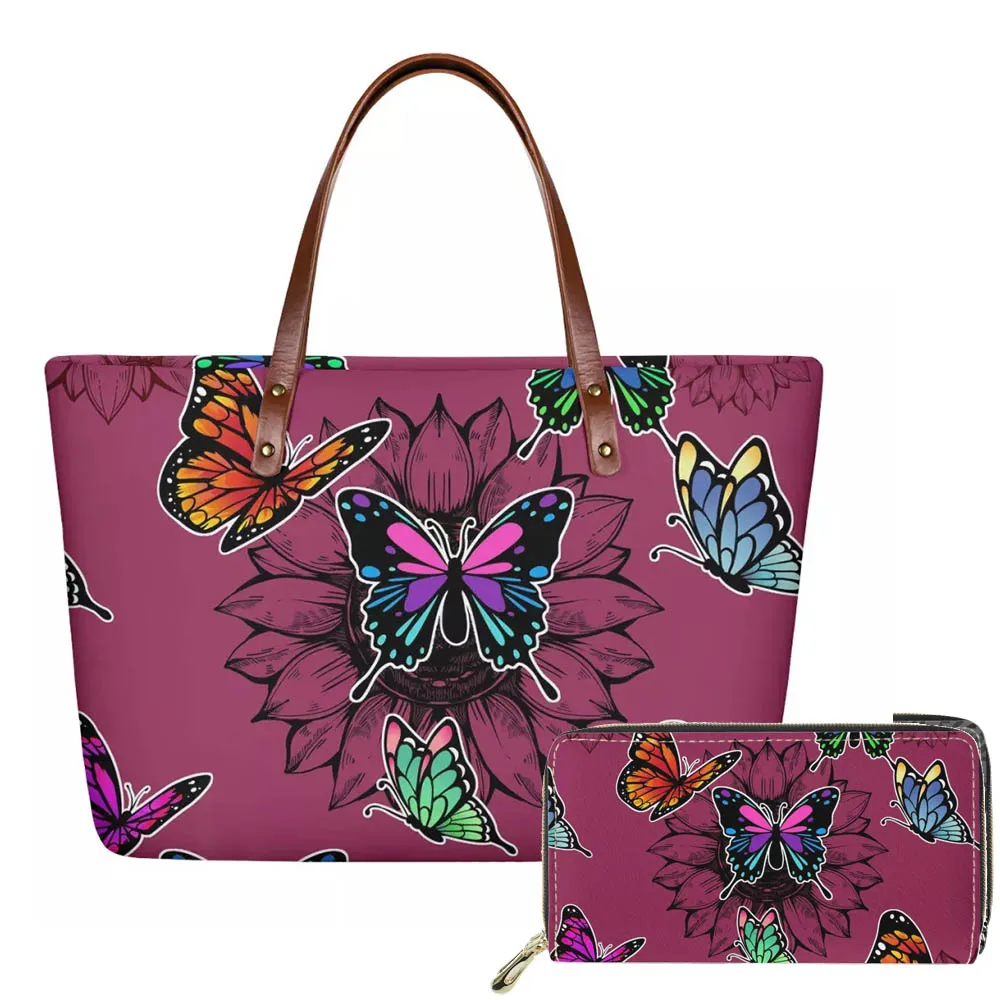 

Винтажные сумки-тоуты, женские сумки-мессенджеры, высококачественные женские сумки с подсолнухами и бабочками, женская сумка на плечо, новы...