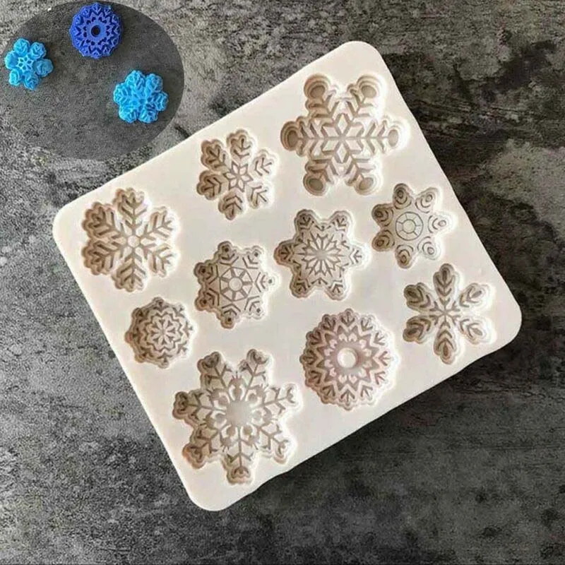 3D рождественские украшения снежинка шоколадвечерние ринка сделай сам помадка