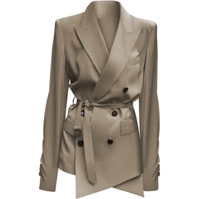 Новый винтажный элегантный женский Блейзер двубортный небольшой костюм
