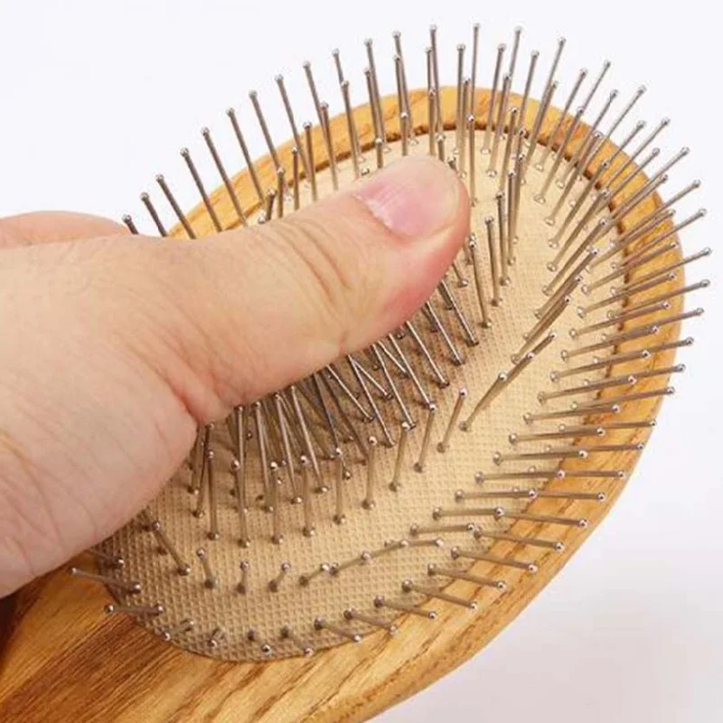 Wholesale Health Care Massage Comb Steel Needle Air Bag Beauty Curly Hair Care Comb Wooden Air Cushion Board Comb Hot Hair Brush images - 6
