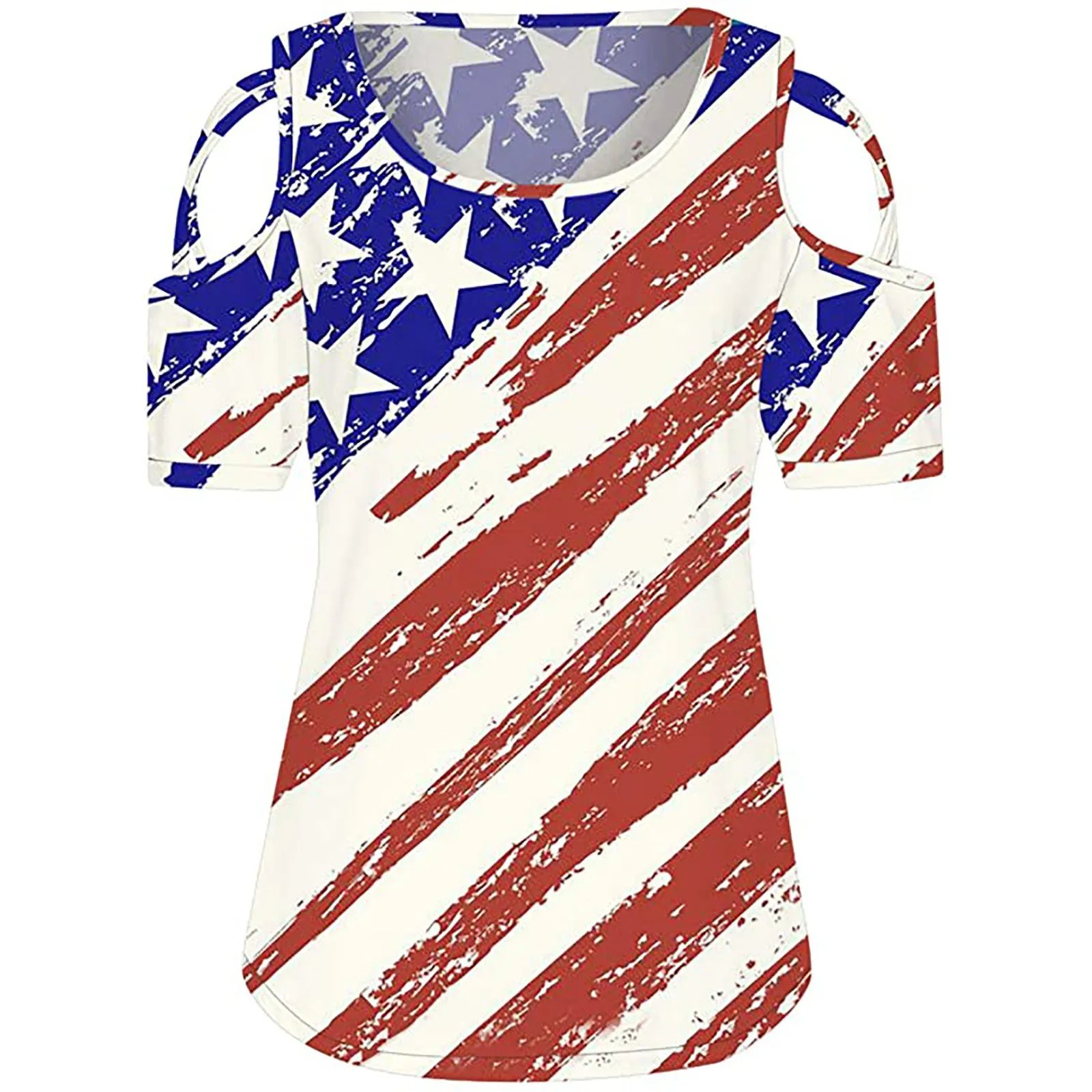 

Fashion Tops Women 2021 Summer Sexy V-Neck Plus Size T Shirts Short Sleeve Tunic Strappy Cold Shoulder Tops Blouses Femme