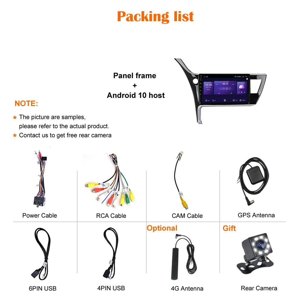 Автомобильный мультимедийный видеоплеер для TOYOTA COROLLA стерео-система на Android 10 6 ГБ