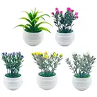 Мини-искусственные растения, бонсай, Маленькие искусственные деревья, горшки, искусственные цветы, офисный стол, искусственный Декор для дома и сада