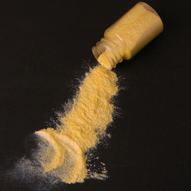 

Magic Yellow Mica Powder Mineral Mica Cosmetic Grade Lipstick Lip Gloss Bath Bombs Epoxy Resin Eye Pencil Dye Pigments Y4QB