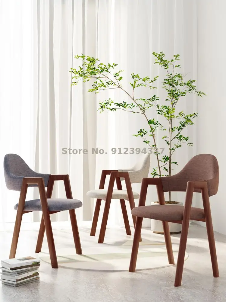 Северный стул домашний простой современный обеденный тканевый для отеля кофе