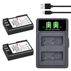 2 шт., литий-ионный аккумулятор для камеры 2000 мАч в EL9 EL9A с зарядным устройством USB типа C для Nikon D40 D60 D40X D5000 D3000