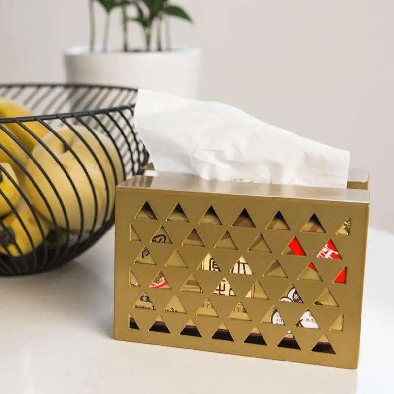 Геометрический металлический держатель для салфеток в скандинавском стиле