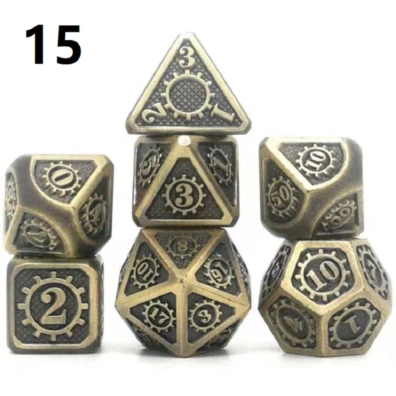2020 новейший древний медный многогранный металлический игральные кости DND набор