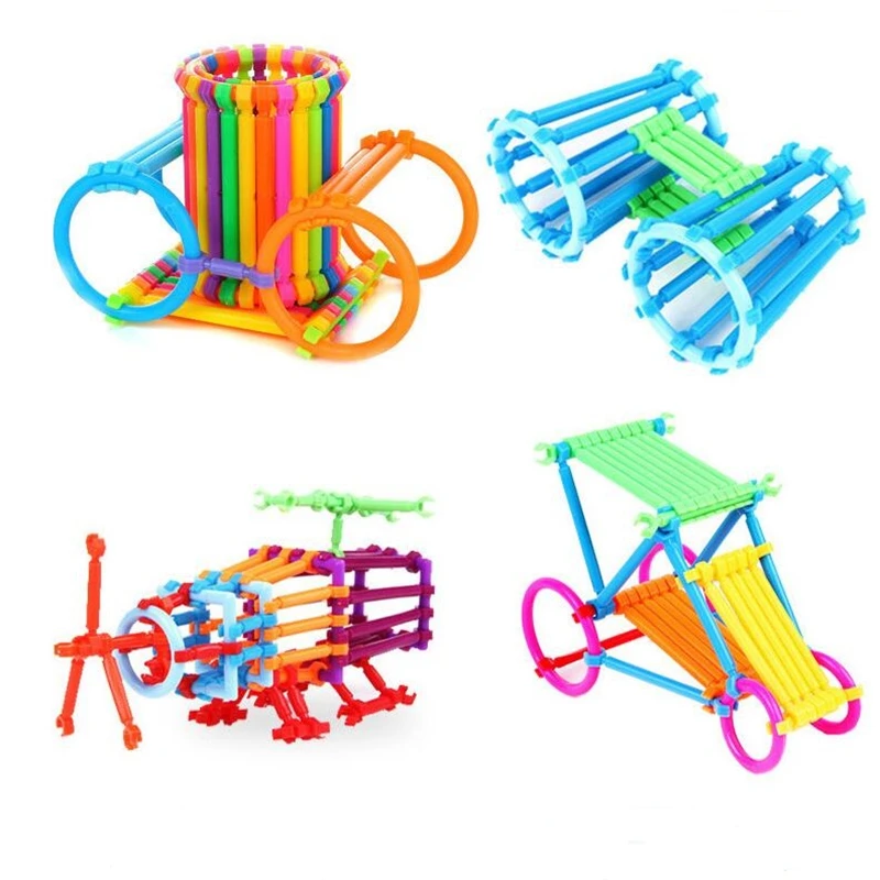 135 шт./компл. Пазлы пластиковые палочки дети тренировка мозга и обучение