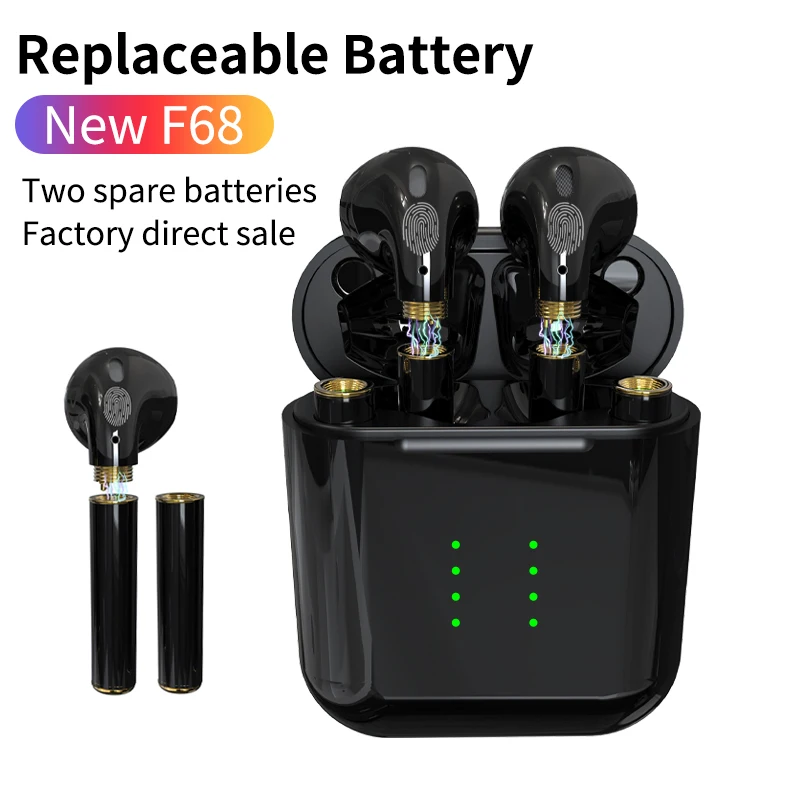 

JIMARTI F68 Wireless TWS Earphone Mini Bluetooth 5.0 Earbuds Sport Headset with charge case For xiaomi samsung oppo smartphone