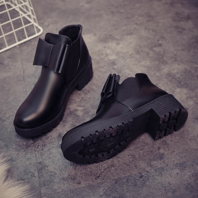 Goth/Женская обувь Женские ботинки Зимняя Мотоботы Обувь в стиле панк Кожаные