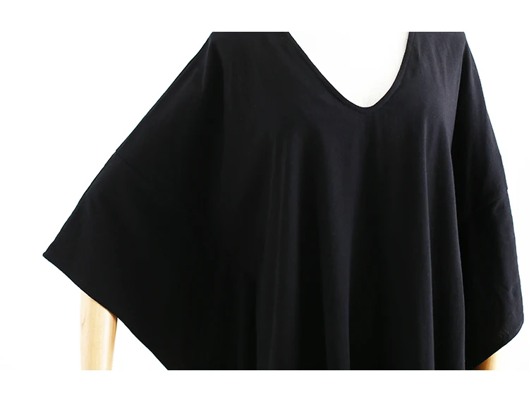 

IEQJ 2021 New Spring And Summer Fashion Women Clothes V-neck Batwing Sleeves Pullover Loose T-shirt Female Top WP41101