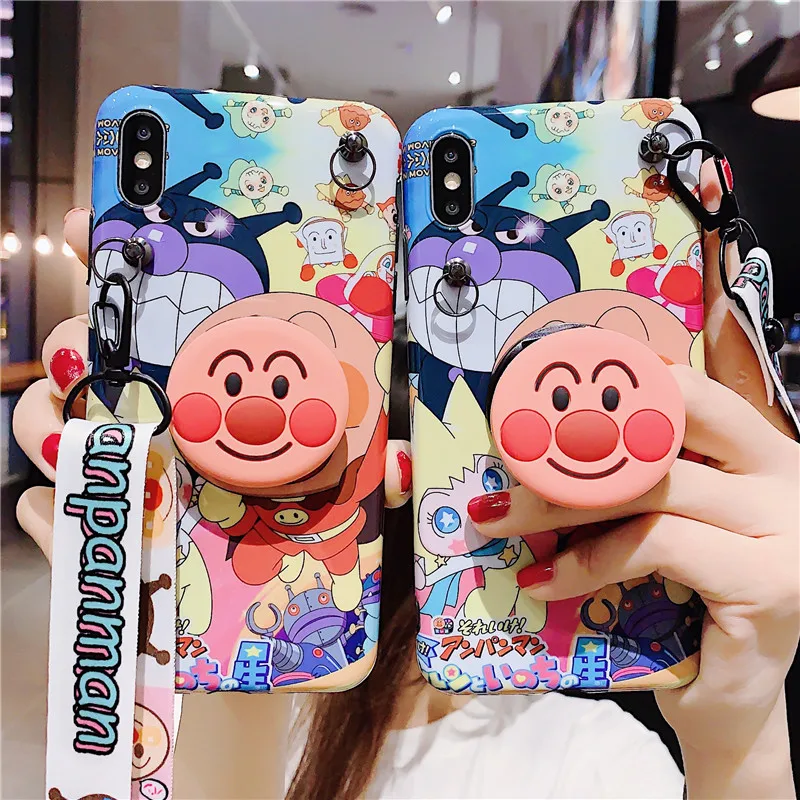 For iphone XR 3D Totoro soft Phone Case iPhone X XS max 8plus 7plus 6 6S 6p Cute Monsters TPU Back Cover+toy+strap +stander |