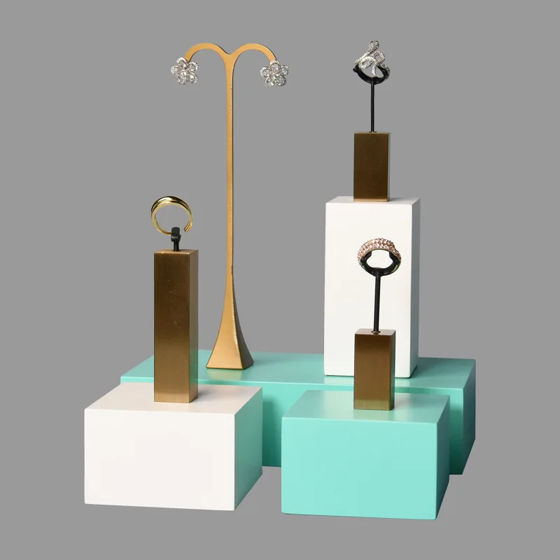 Light luxury metal earrings shelf display stand earrings earrings hanging window display jewelry props
