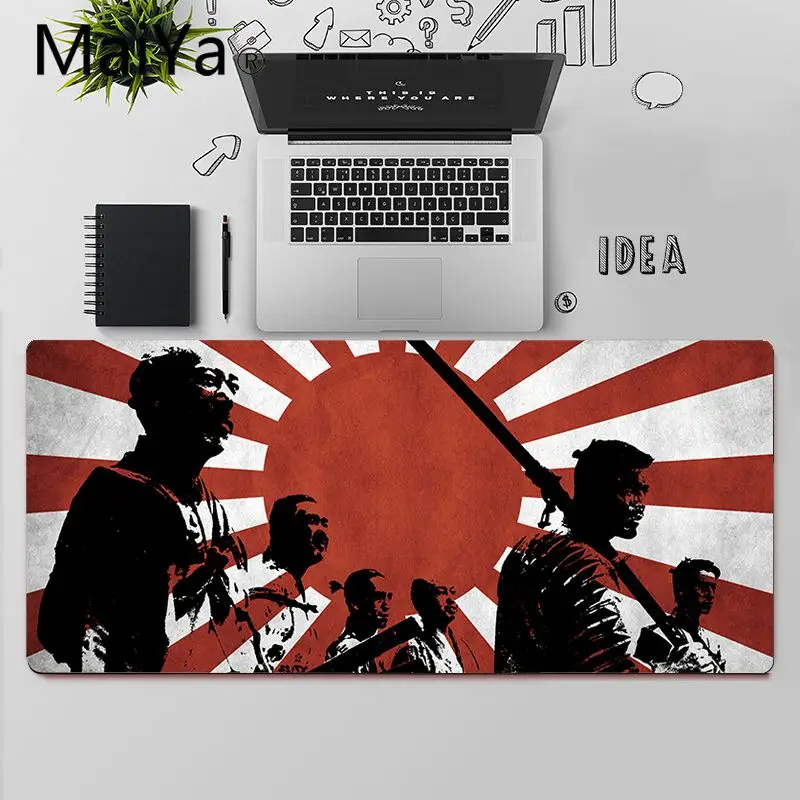 Японский Резиновый коврик для мыши Maiya Bushido Samurai прочный Настольный большой