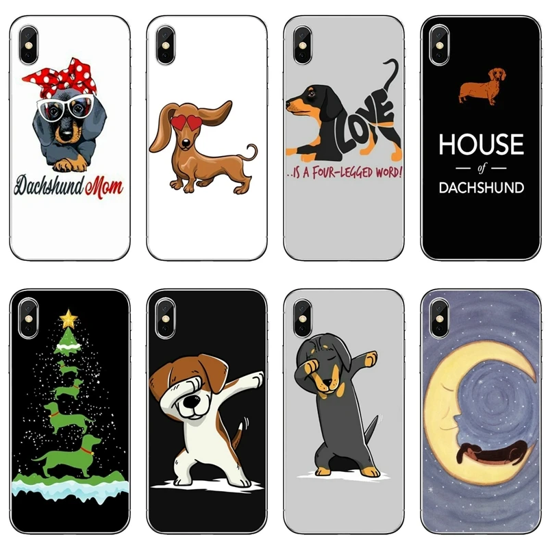 Чехол для телефона Dachshund мультяшный с милой собакой Samsung Galaxy Note 10 9 8 5 4 S10E S10 Lite S9 S8 S7