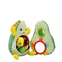 jollybaby hanging fruit toysfind caterpillar farm avocado baby travel toy with rattlechimestroller toy baby boy and girl gift