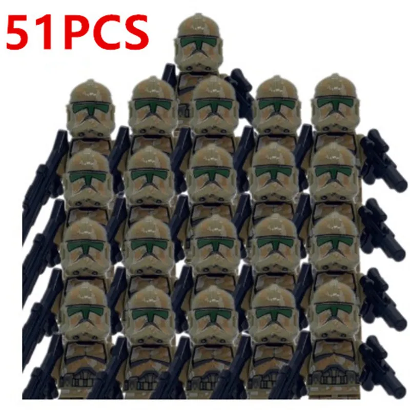 

51PCS/LOT Disney Star War Blocks clone trooper SW585 SW578 SW1065 Figures Compatible 9488 Building blocks kid toys for Children