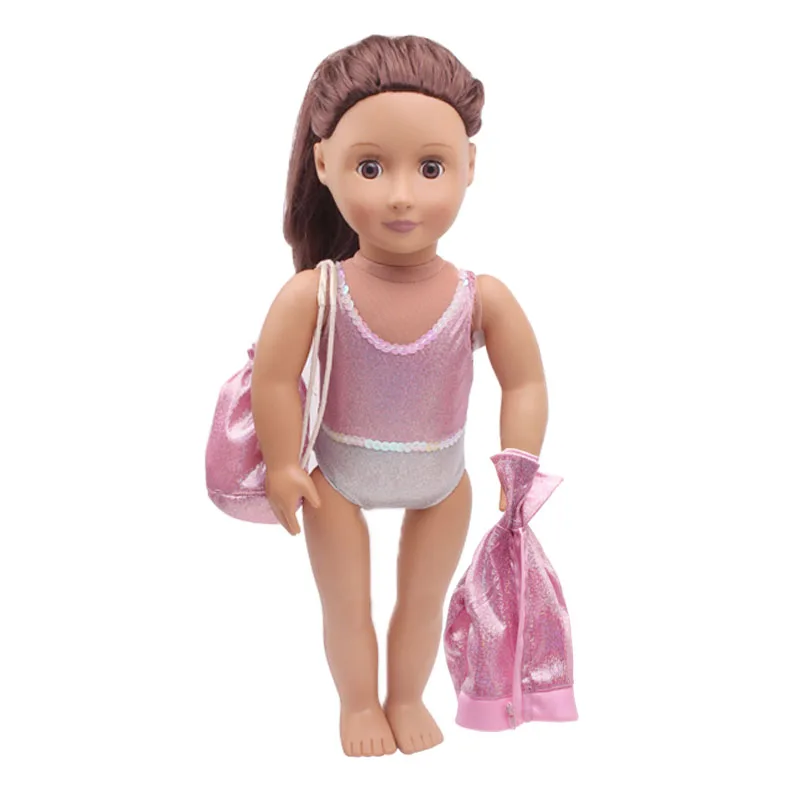 18-дюймовое Кукольное платье для девочек спортивный костюм куртка + комбинезон