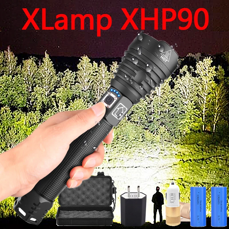 XHP70.2 XHP90 USB Перезаряжаемый светодиодный фонарик XHP70 мощный фонарь супер водонепроницаемый зум охотничий свет использовать 18650 или 26650 Battey