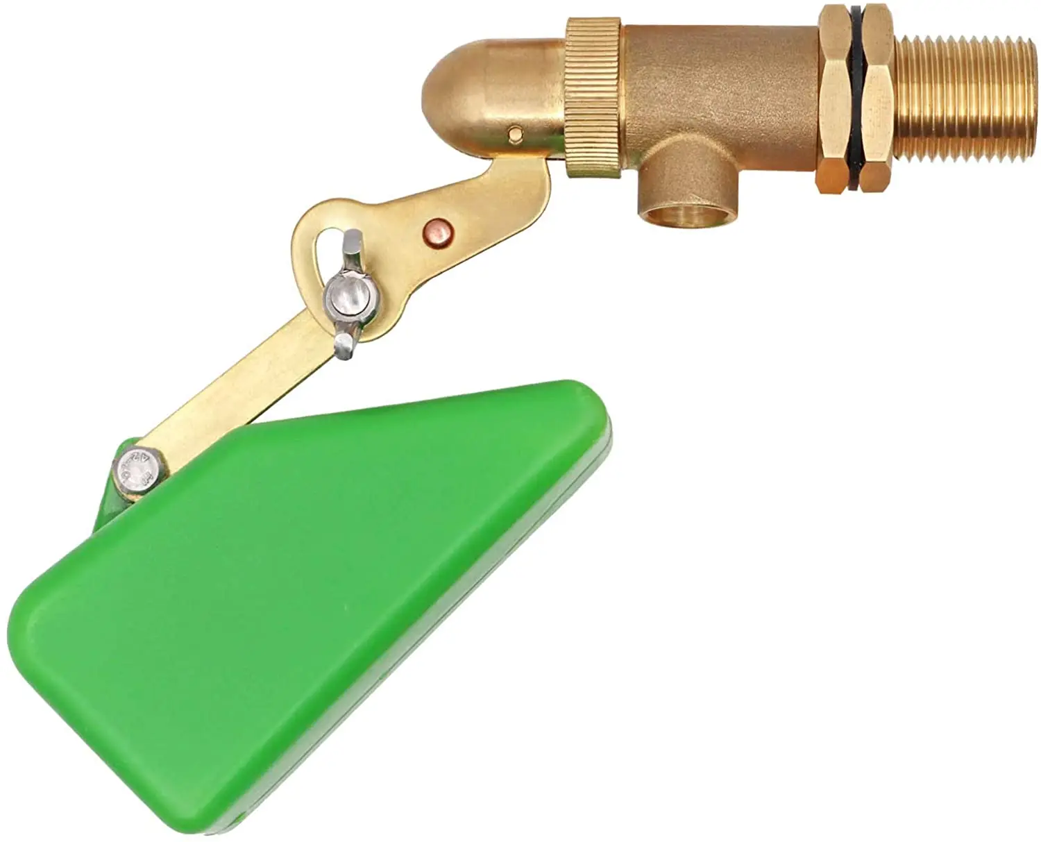 1/2 Inch Brass Valve Float Water Float Valve with Adjustable Float Ball Valve for Water Tank Fountains Livestock Waterer