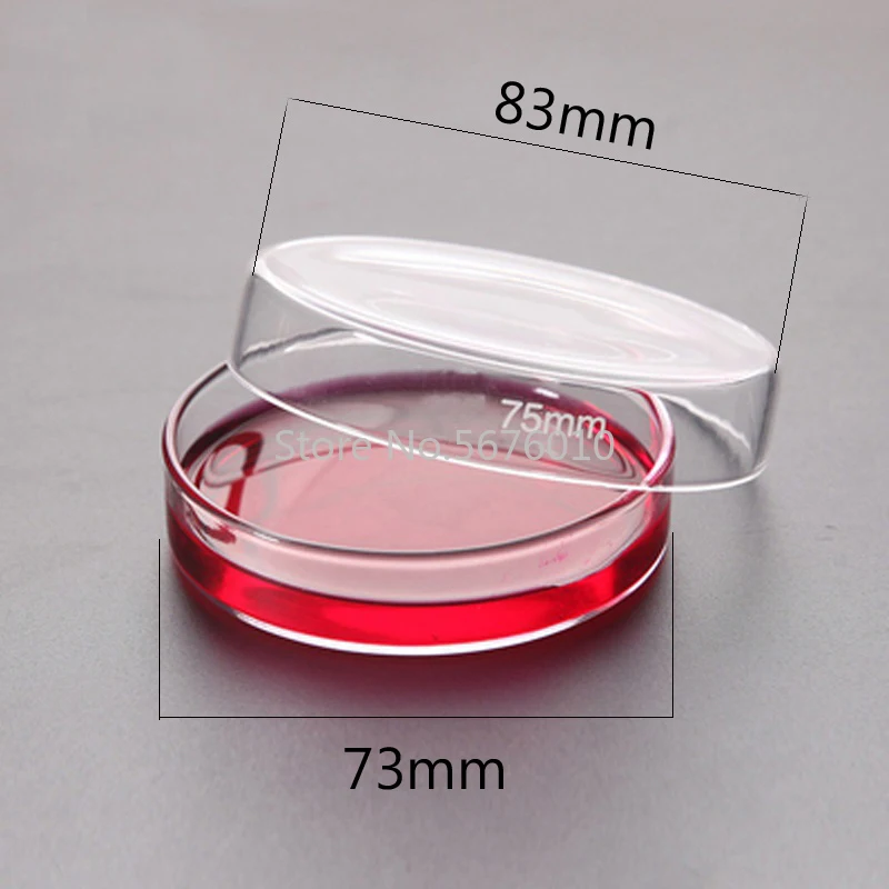 Стеклянные чашки Петри Boro 10 шт./упак. 75 мм доступные для клеточных чистых