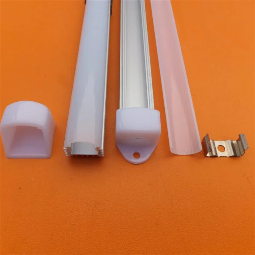 Free Shipping 2m/pcs best price led aluminum profile for led strip with Milky PC Cover