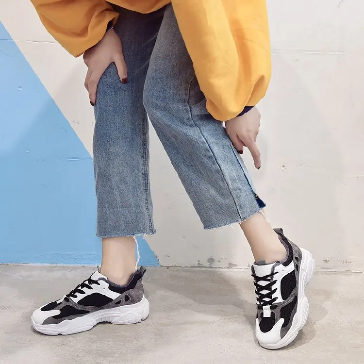 Женские повседневные кроссовки зимние теплая женская обувь с Плюшевым Мехом