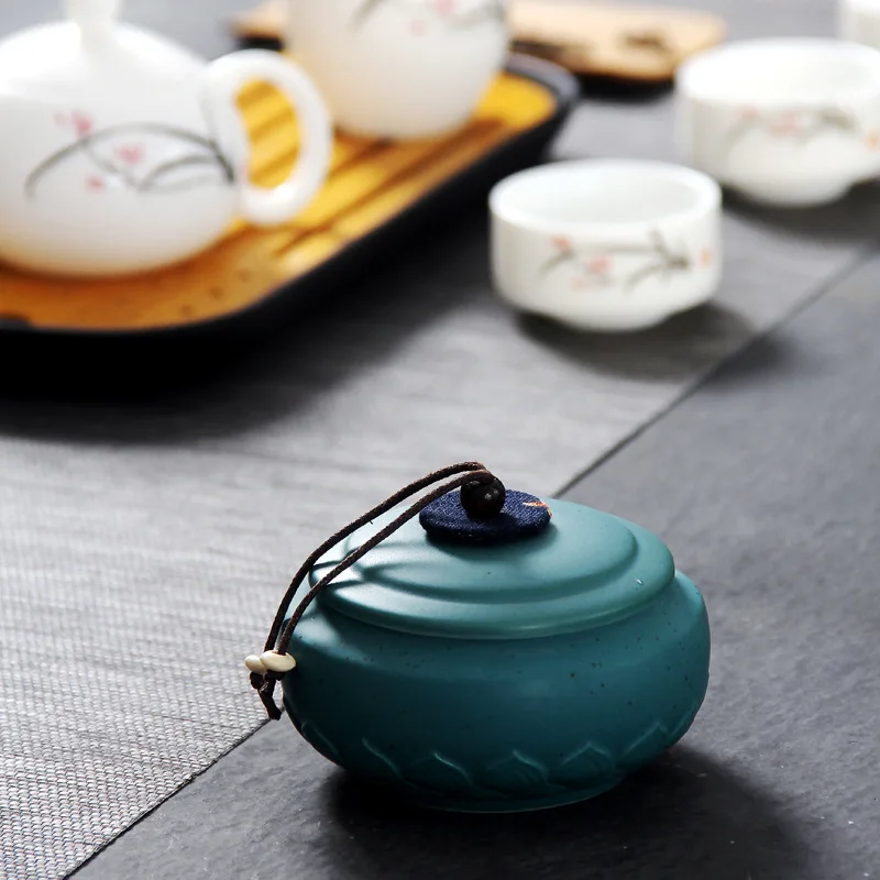 Ceramic Tea Cans Meteor Glaze Small Sealed Decorations Lovely 8 Kinds of Chinese Kungfu Teaware Container | Дом и сад
