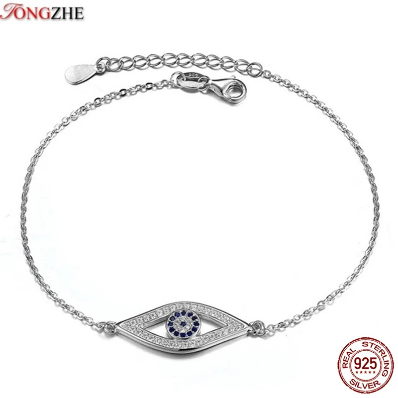 TONGZHE 2018 модный браслет сглаза 925 серебро ювелирные изделия мужчины пара 3 цвета