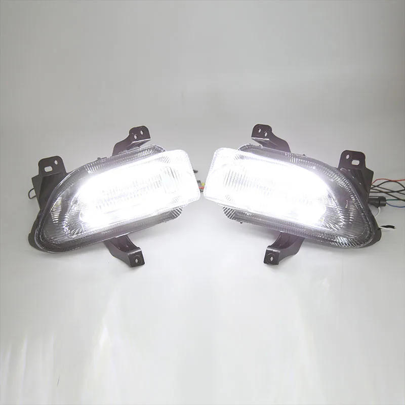 Светодиодный светильник DRL Для Jeep Renegade 2015-2018 дневной ходовой желтая сигнальная