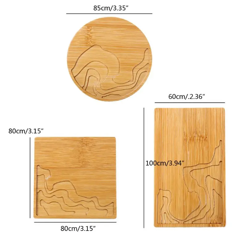 

Natural Wood Coaster Round Square Teacup Mat Bamboo Coasters Resin Art Crafts