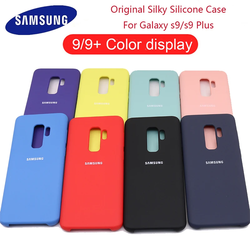 Жидкий силиконовый чехол для Samsung S9/S9 + официальный Мягкий Galaxy Plus защитный |