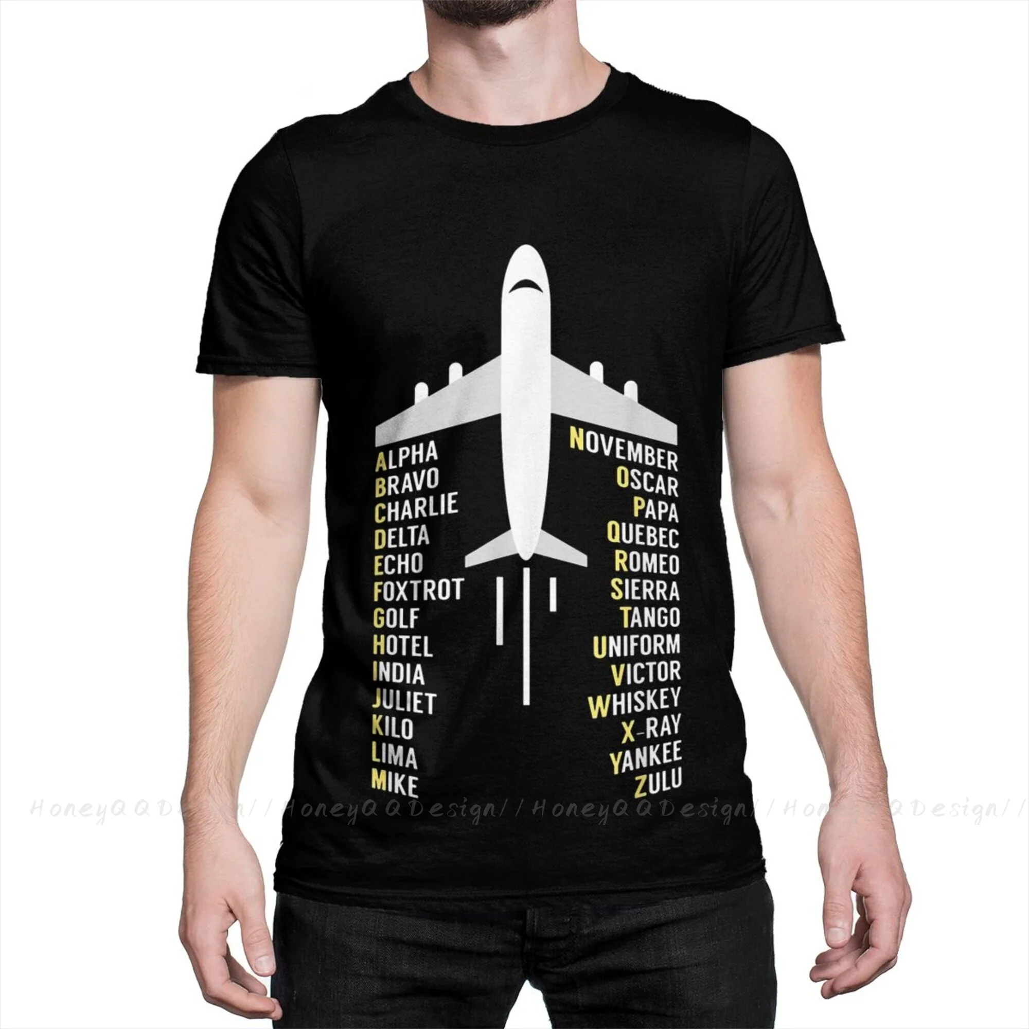 

Airstrip Phonetic 2021 Новое поступление футболка Phonetic Алфавит уникальный круглый вырез хлопок для мужчин рубашки размер Flus