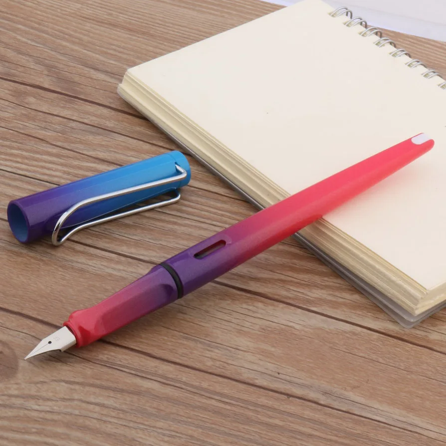 Градиентный цвет перьевая ручка украшение Классический пластик EF канцелярские