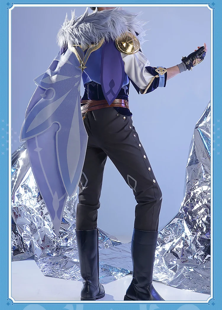Мужской костюм для косплея рыцарей мондштадта из аниме дженшин влияние униформа