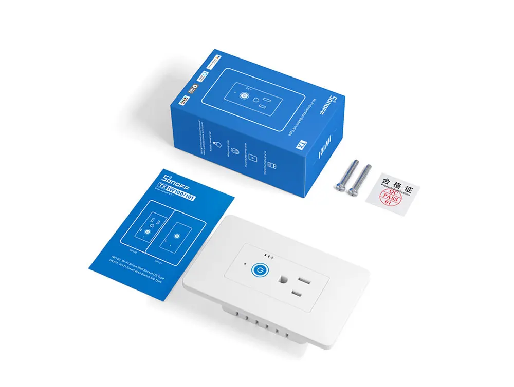 SONOFF IW100 US Wi-Fi розетка разъем 15A 1800 Вт умный контроль мощности настенный выключатель приложение голосовой LAN пульт дистанционного управления работает с Alexa