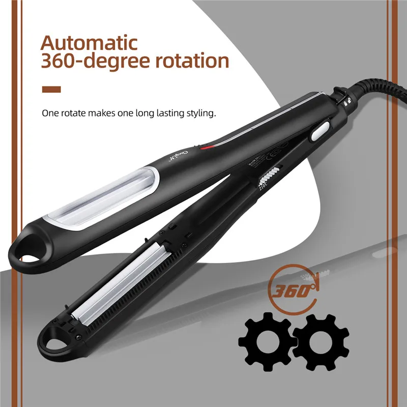 

CkeyiN Hair Crimper for Volume Crimping Curling Iron Hair Curler Waver Fast Heating Adjustable Temperature Automatic Shut Off 50