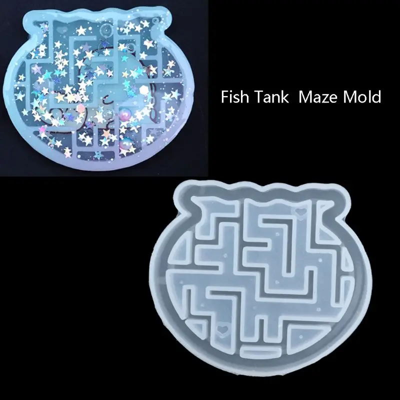 

Maze Quicksand Pendant Mold Labyrinth Fish Tank Castle Camera Kechain Molds Kit