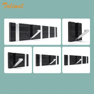 Алюминиевый домашний декор, складной крючок без гвоздей для одежды, прихожей, спальни, на дверь для шляп, вешалка для одежды, крючки для кухни, туалета