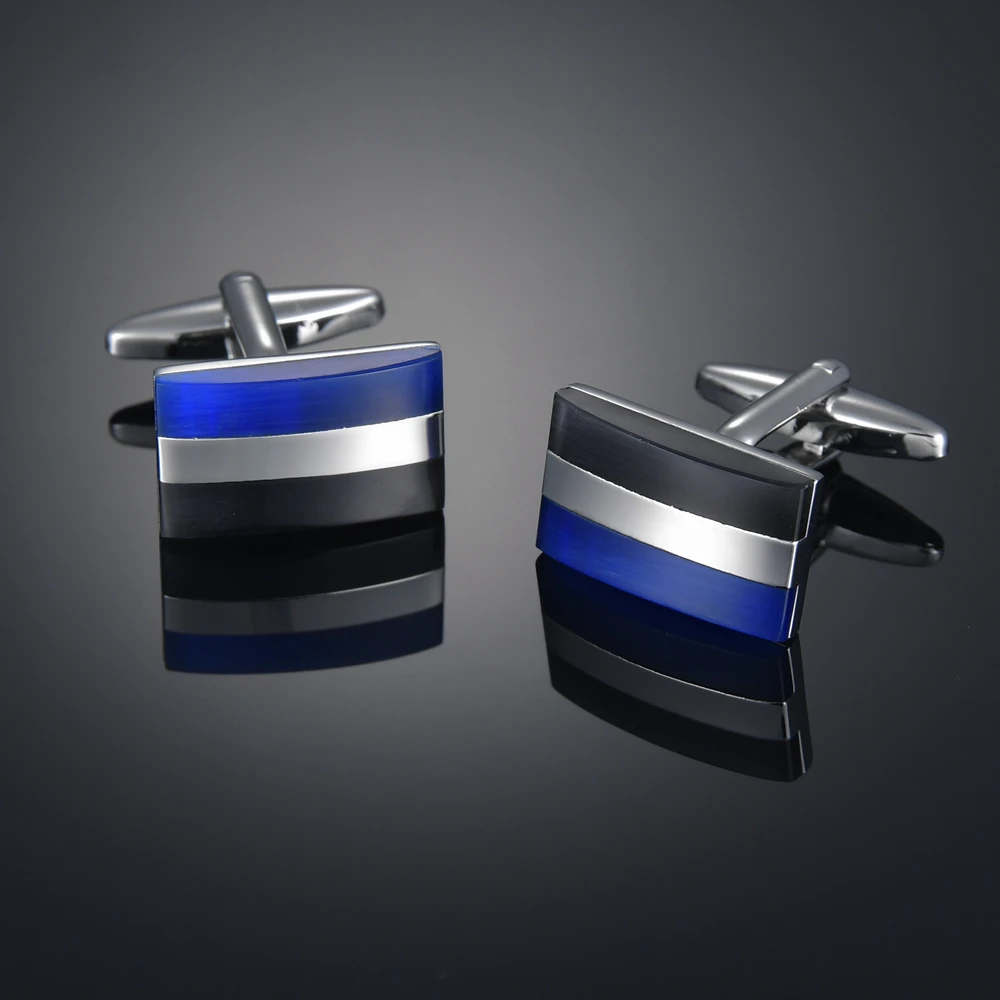 Роскошная запонка Мужская рубашка манжеты Кнопка французские квадратные часы