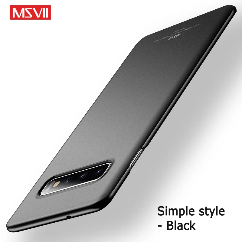 S10 Plus чехол Msvii матовый чехол для samsung Galaxy S10 Plus S9 чехол S10 E Lite PC чехол для samsung S10 S9 S8 Plus S10E чехол s - Цвет: Simple black