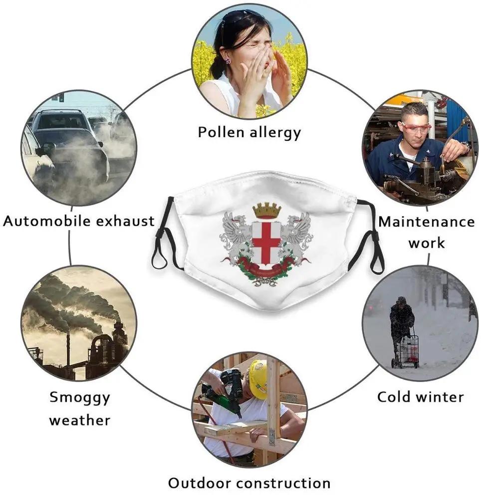 

Alessandria - Coat Of Arms Adult Kids Anti Dust Filter Diy Mask