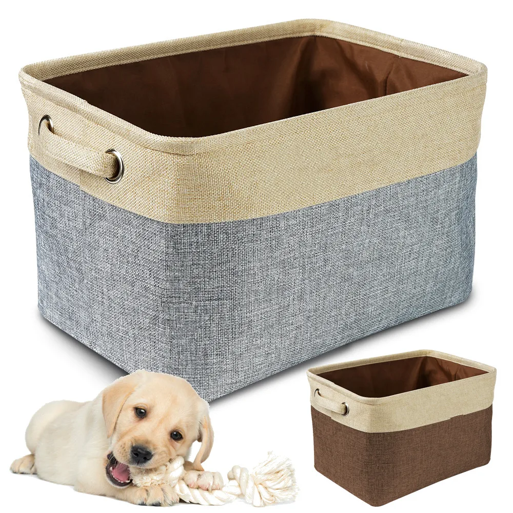Корзина для хранения игрушек и собак складная Холщовая Сумка домашних животных