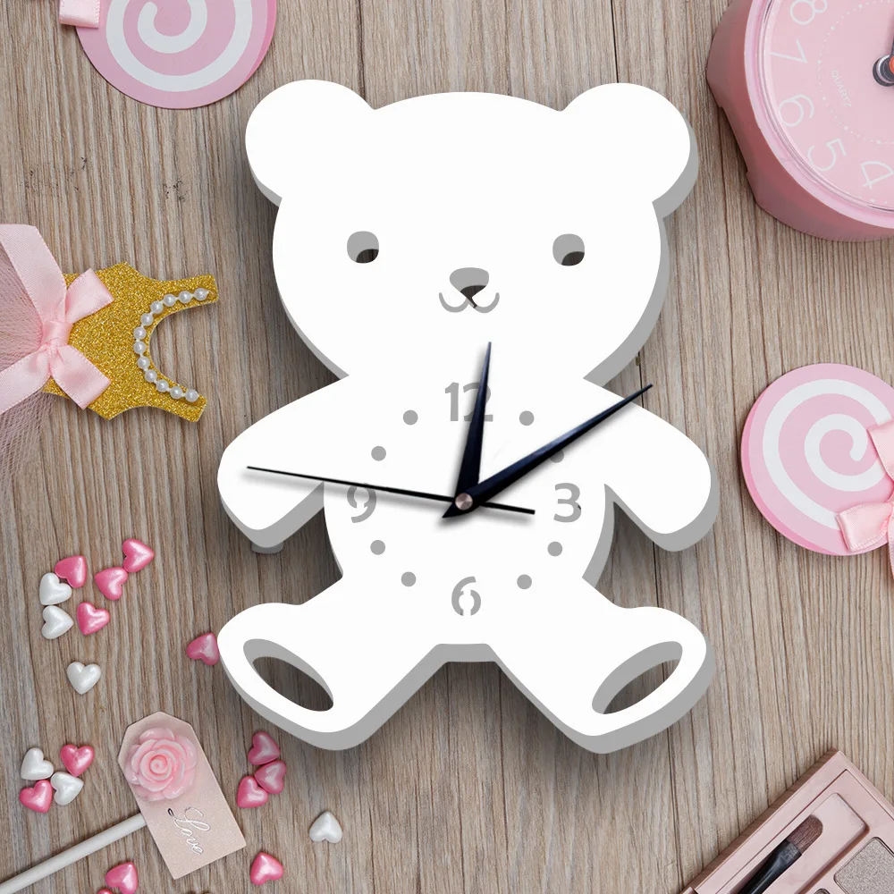 Европейские бесшумные настенные часы детская комната медведь креативный дизайн